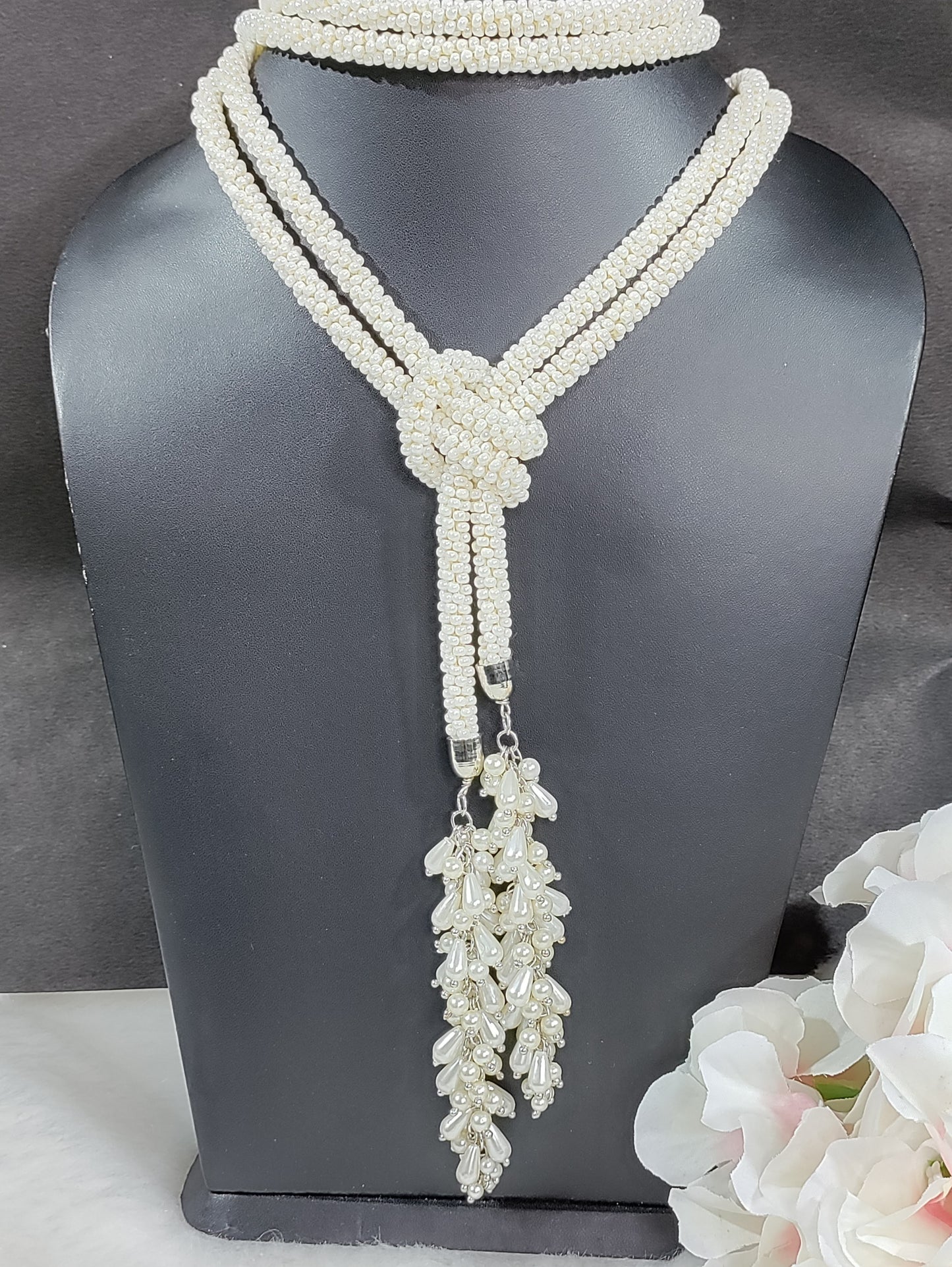 Marbella Pearl Choker cum Necklace