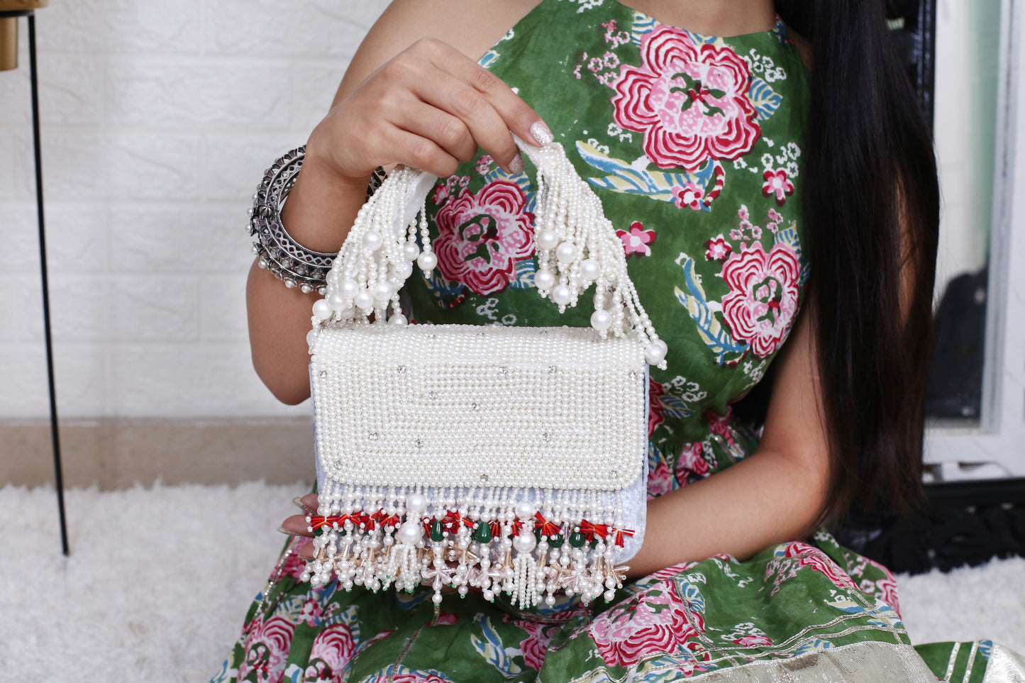 Elan Velvet Pearl Potli