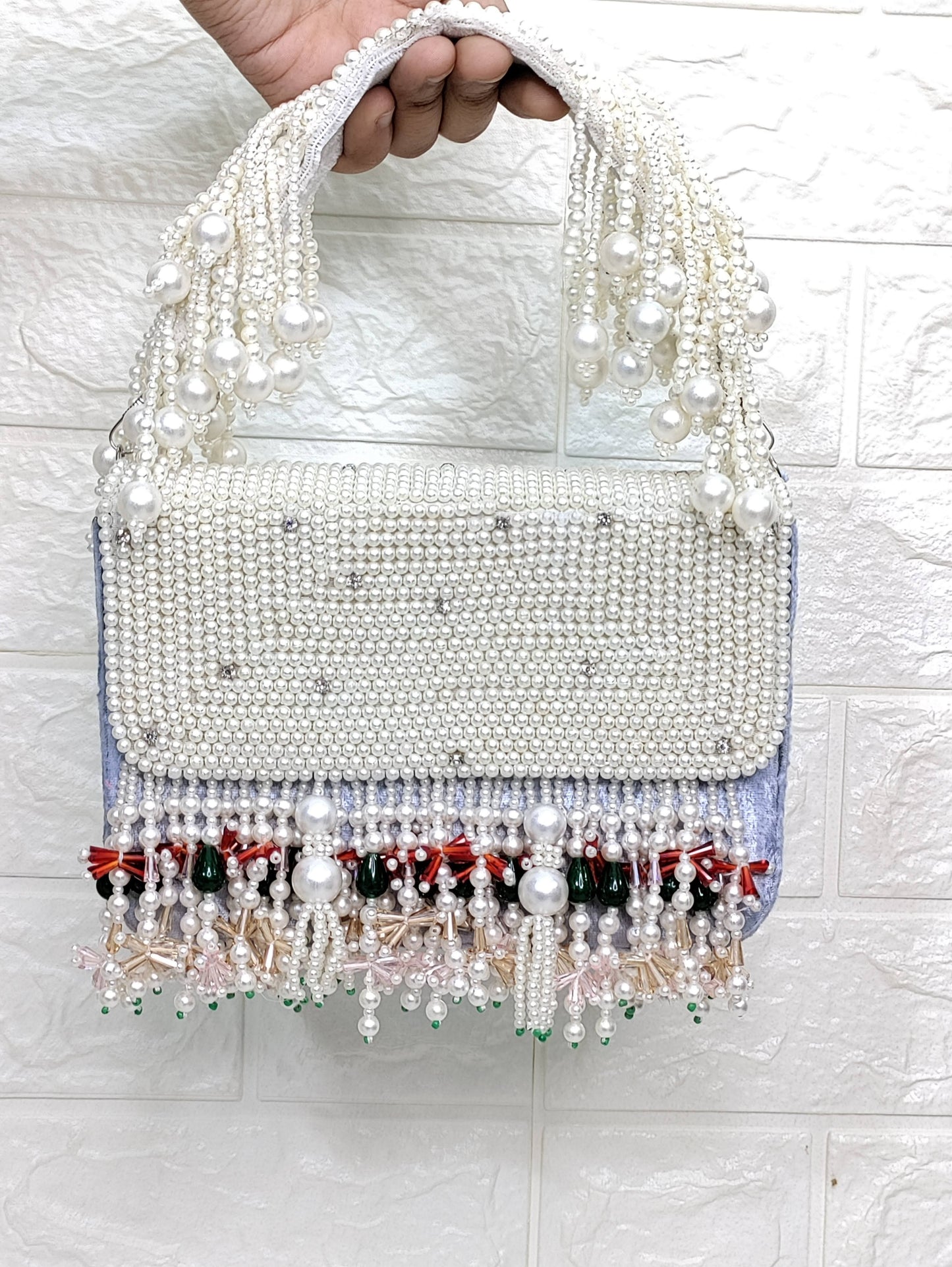 Elan Velvet Pearl Potli