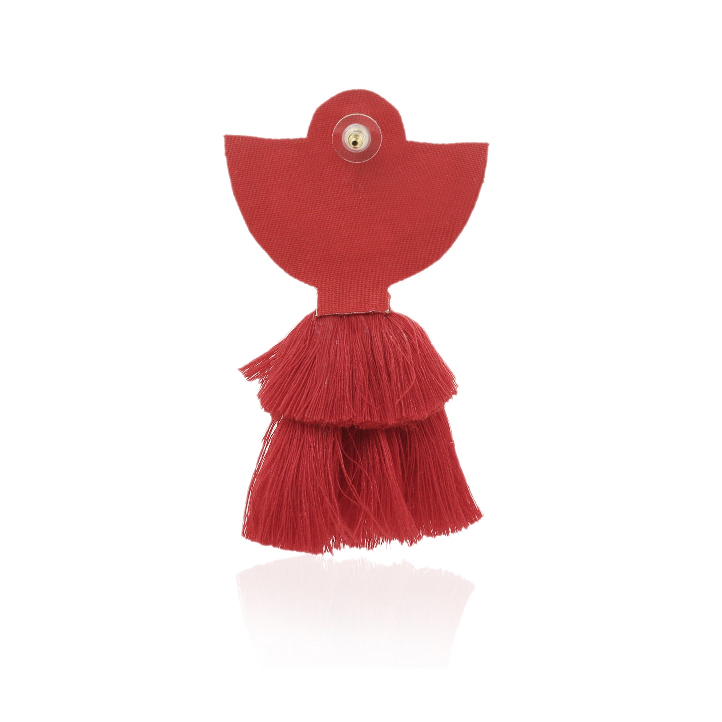 BOHO RED TASSEL EARRINGS