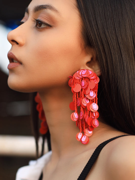 SIYA SEQUINS TASSEL EARRINGS