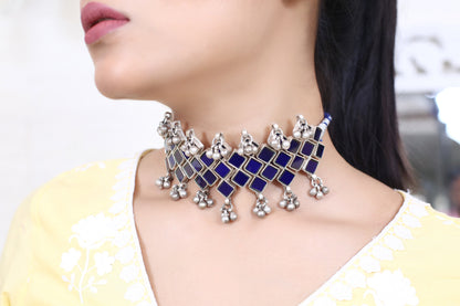 Afzaa Glass Choker - Blue