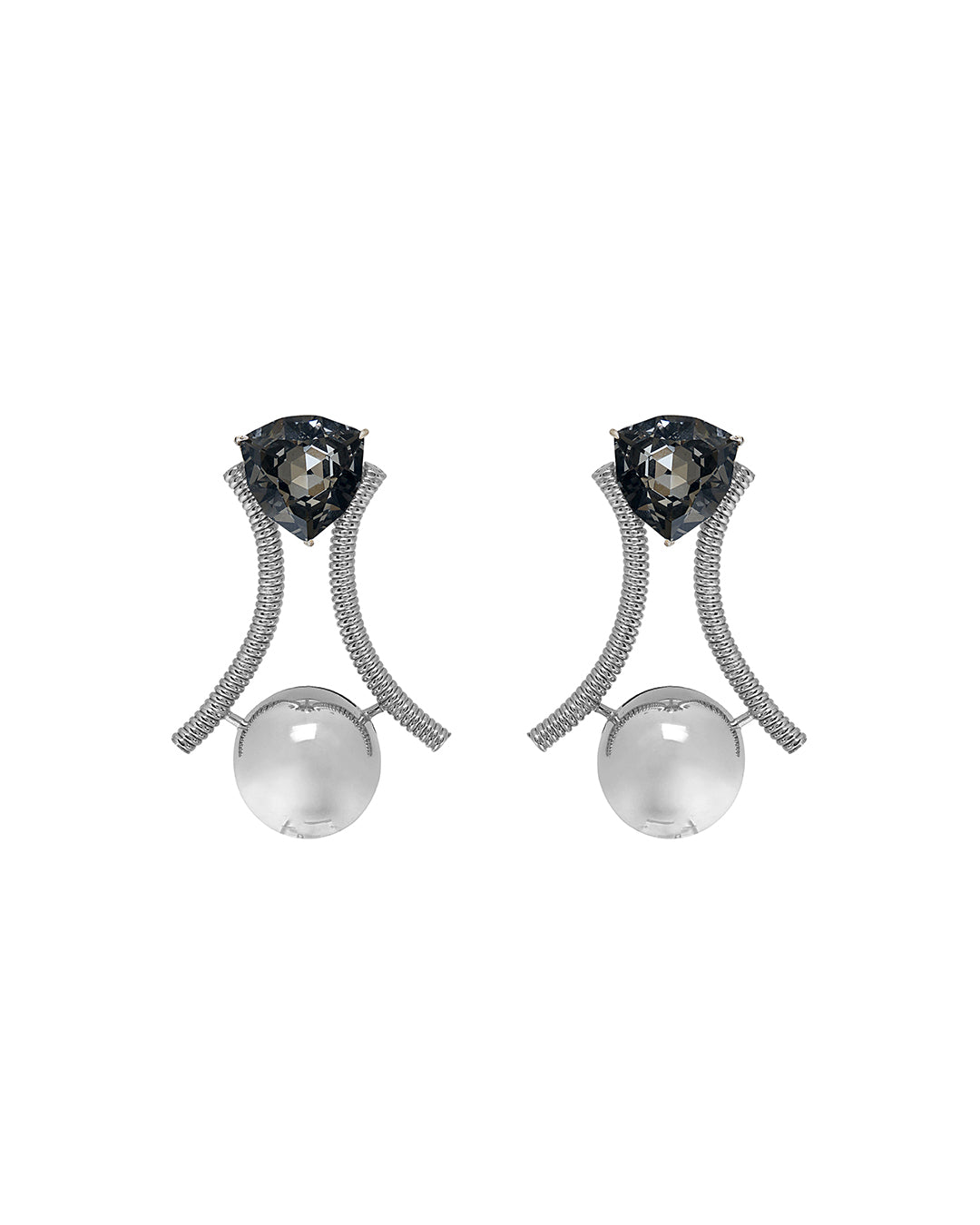 ASTER GEMSTONE EARRINGS (SILVER)