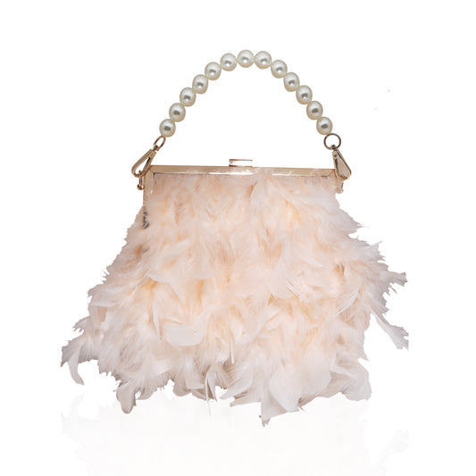 Feather Fairy Clutch - Peach