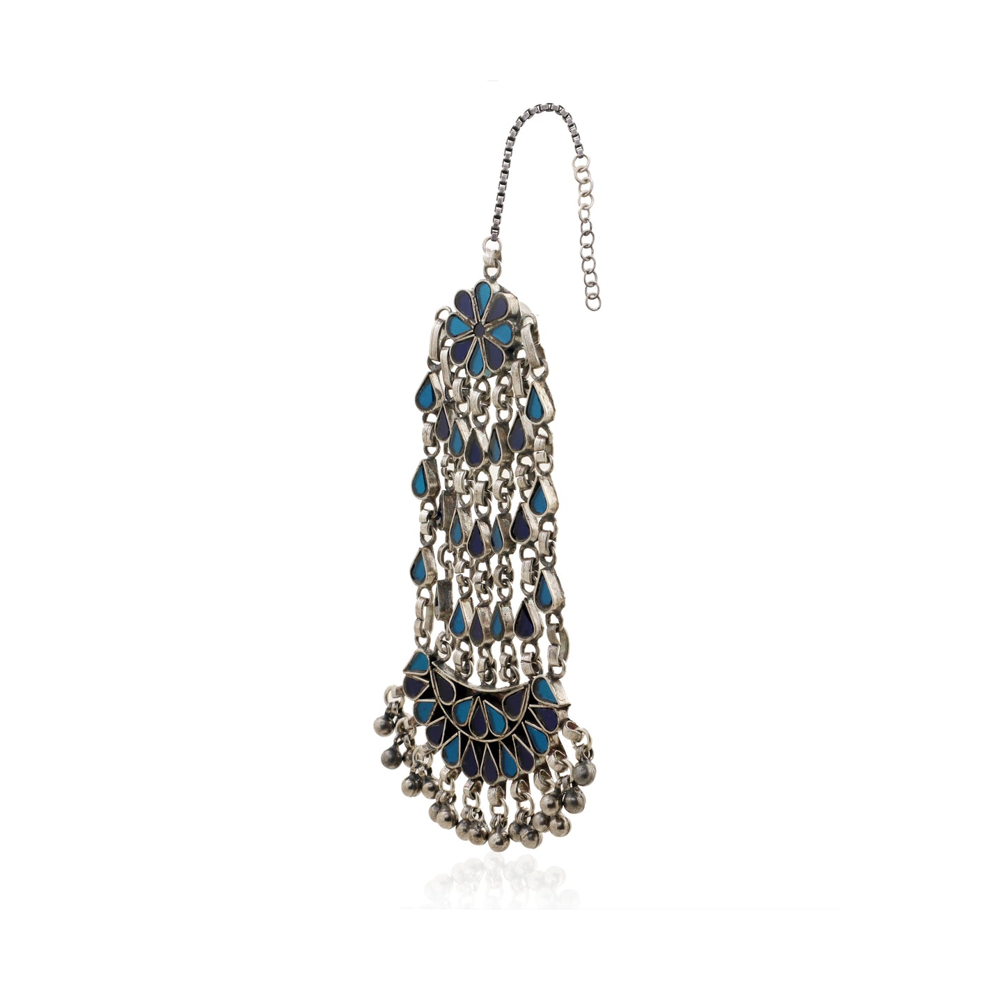 AAMREEN PASSA GLASS EARRINGS - BLUE