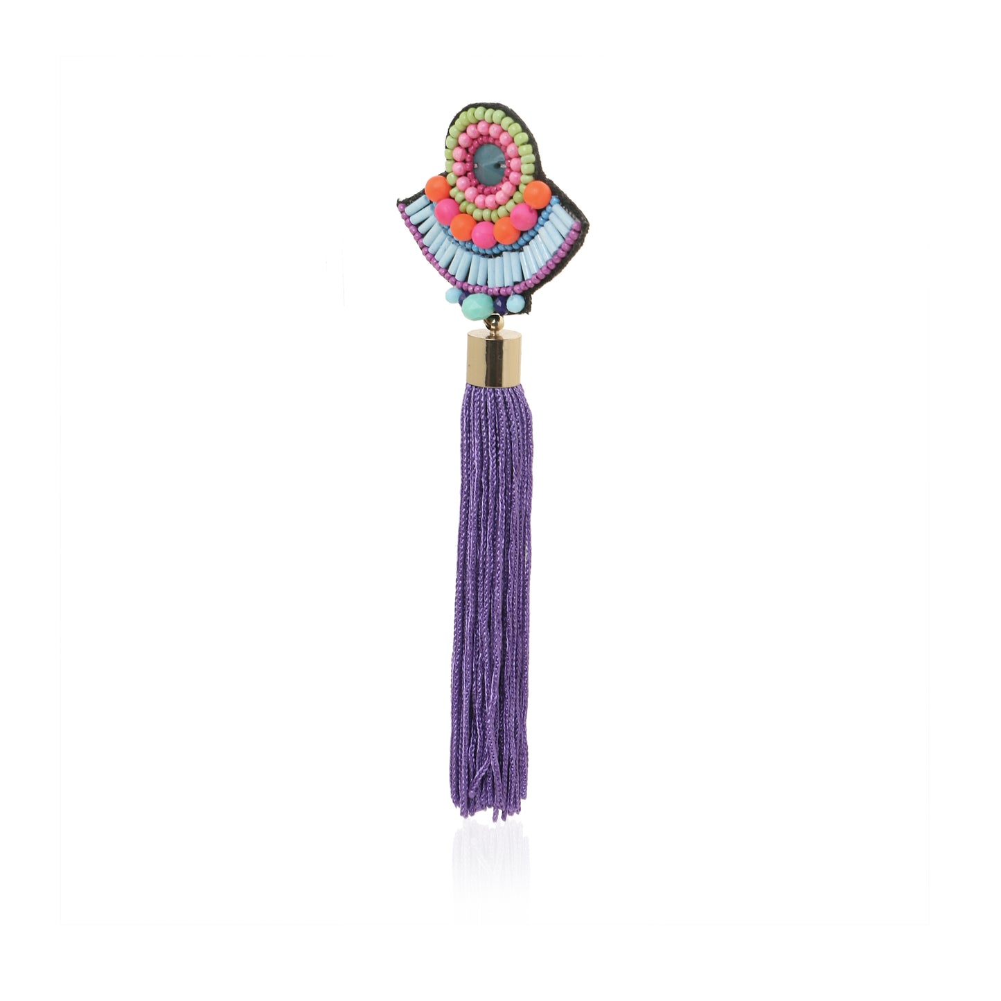 Purple Fringe Earrings