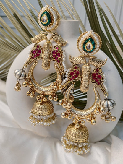 Regal Stone Jhumkas