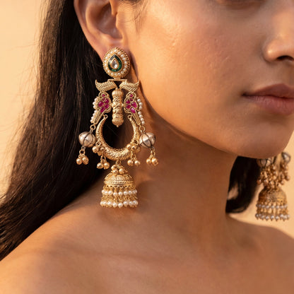 Regal Stone Jhumkas