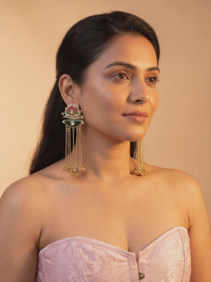 Zari Earrings(green)
